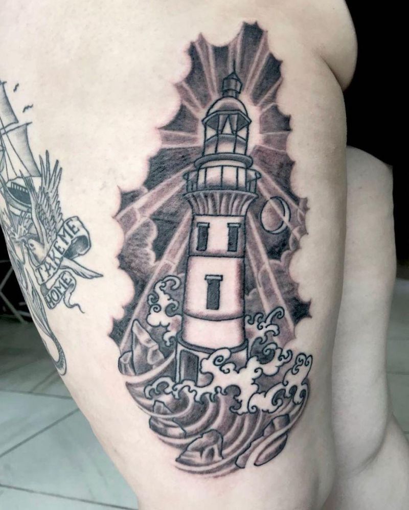 30 Stunning Lighthouse Tattoos Enhance Your Personality