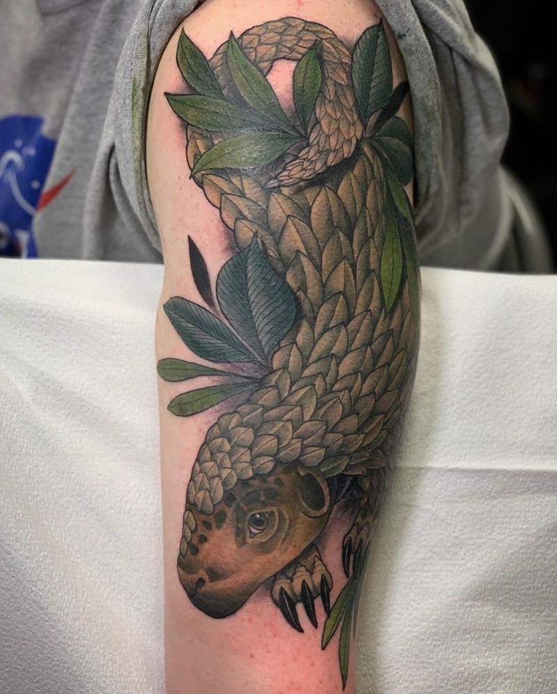 30 Pretty Pangolin Tattoos to Inspire You