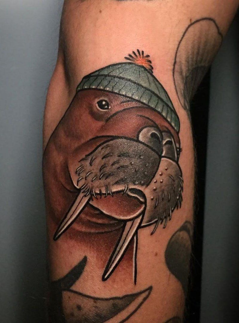 30 Cute Walrus Tattoos to Inspire You