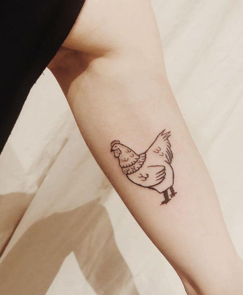 30 Cute Chicken Tattoos to Inspire You