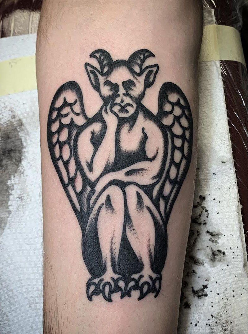 30 Pretty Gargoyle Tattoos for Inspiration