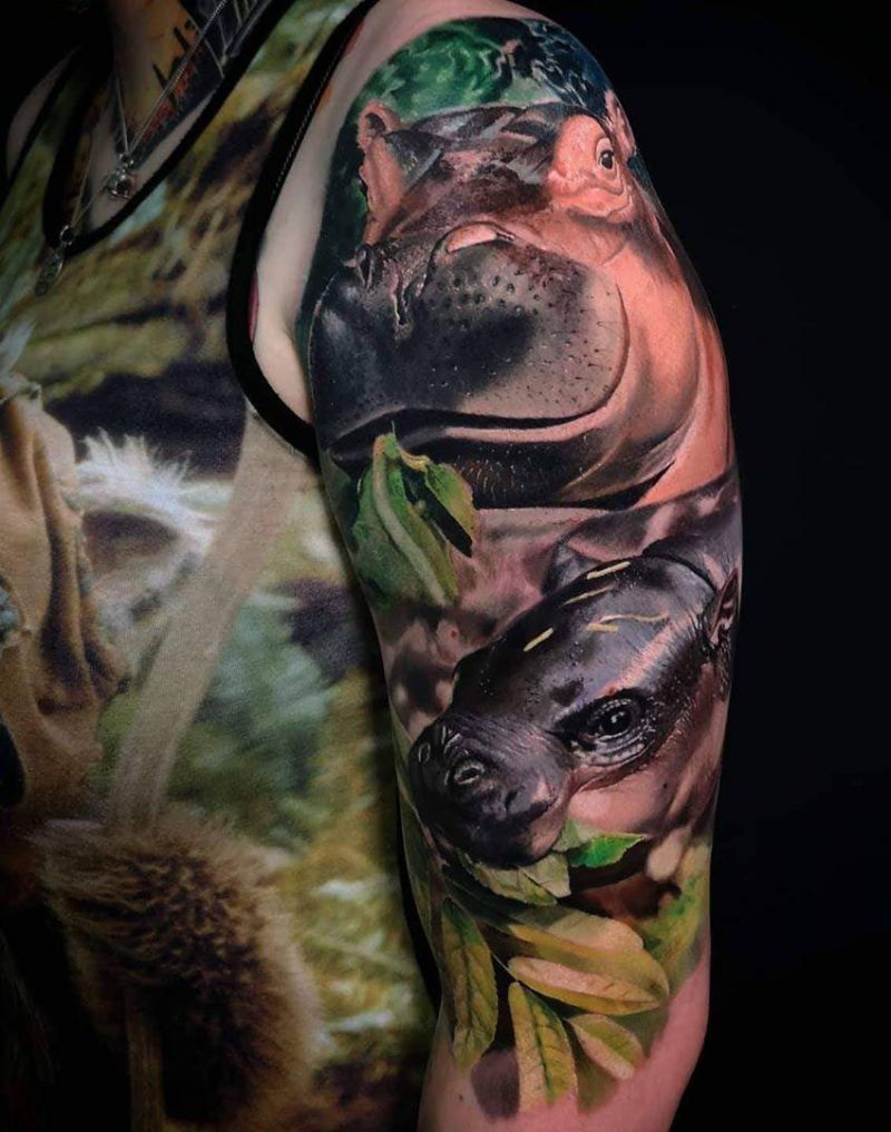 30 Perfect Hippo Tattoos Make You Attractive