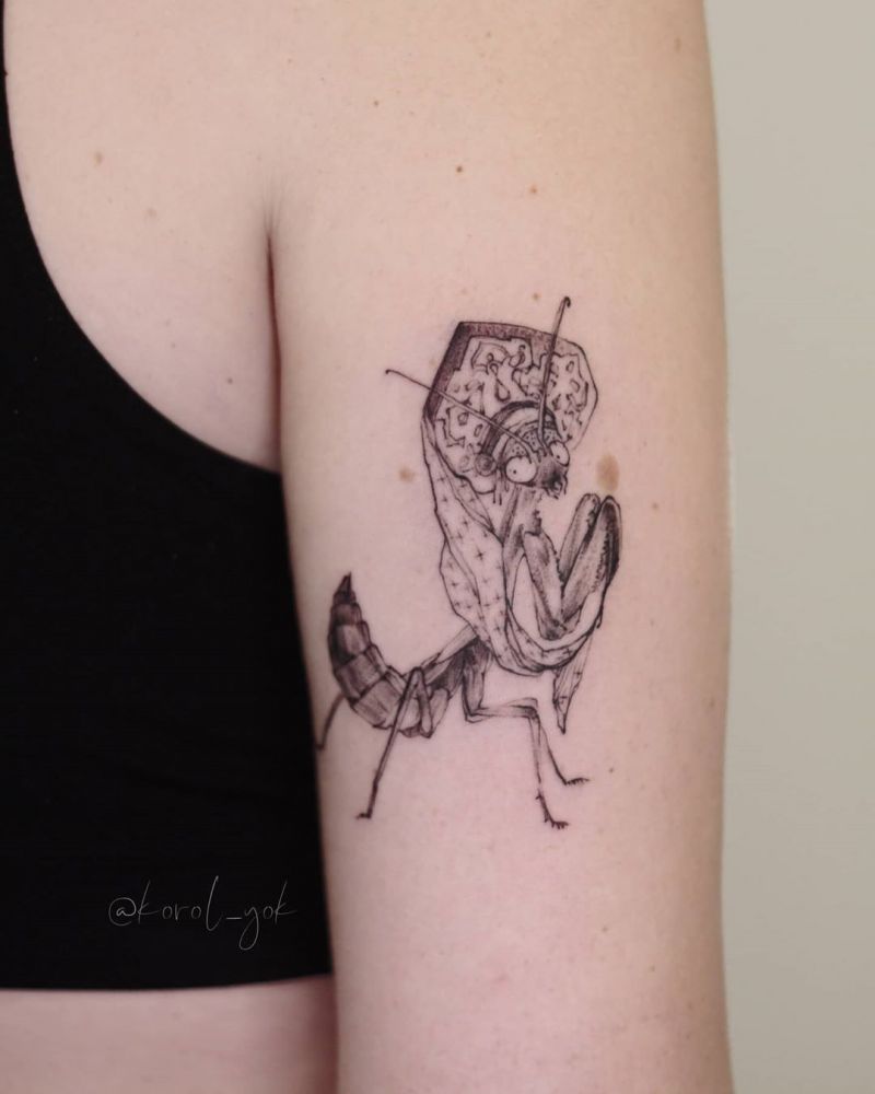 30 Pretty Mantis Tattoos You Will Love