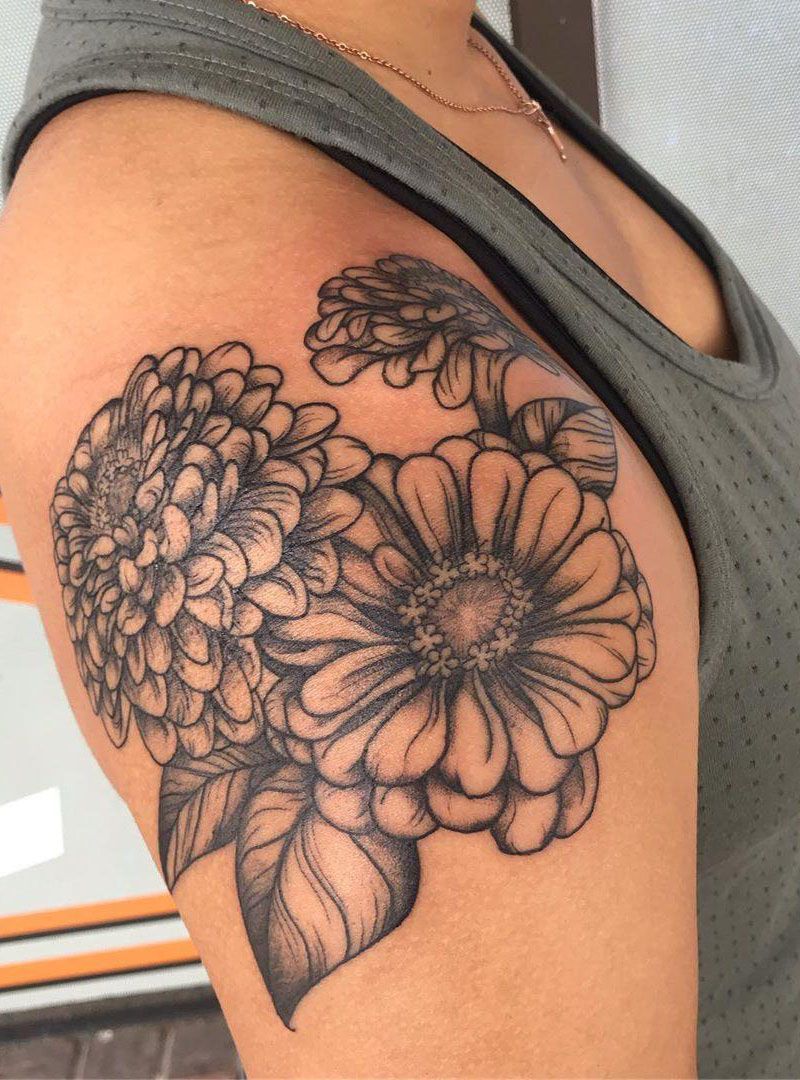 30 Pretty Zinnia Tattoos You Will Love