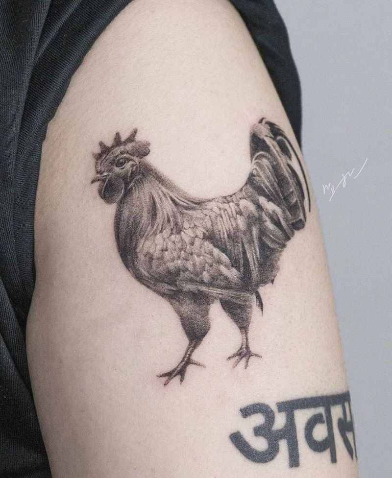 30 Cute Chicken Tattoos to Inspire You