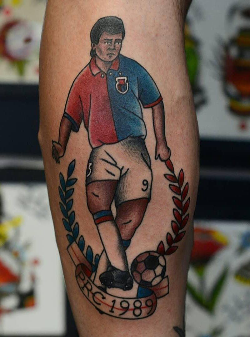 30 Pretty Football Tattoos Inspire You to Win The Game