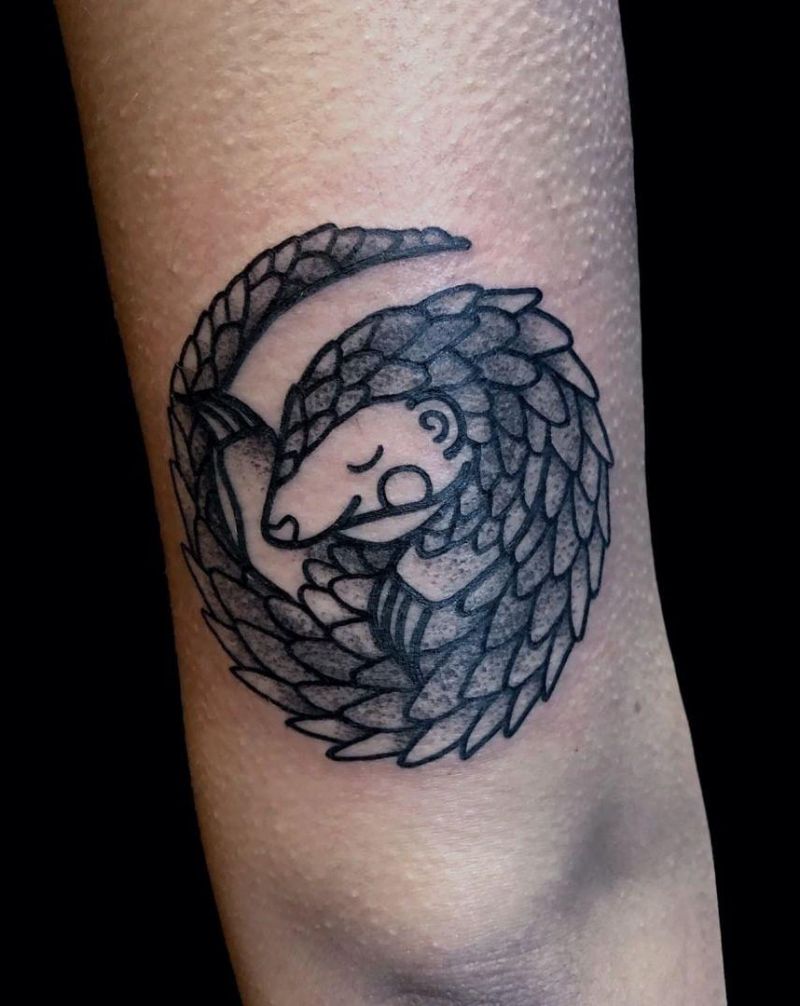 30 Pretty Pangolin Tattoos to Inspire You