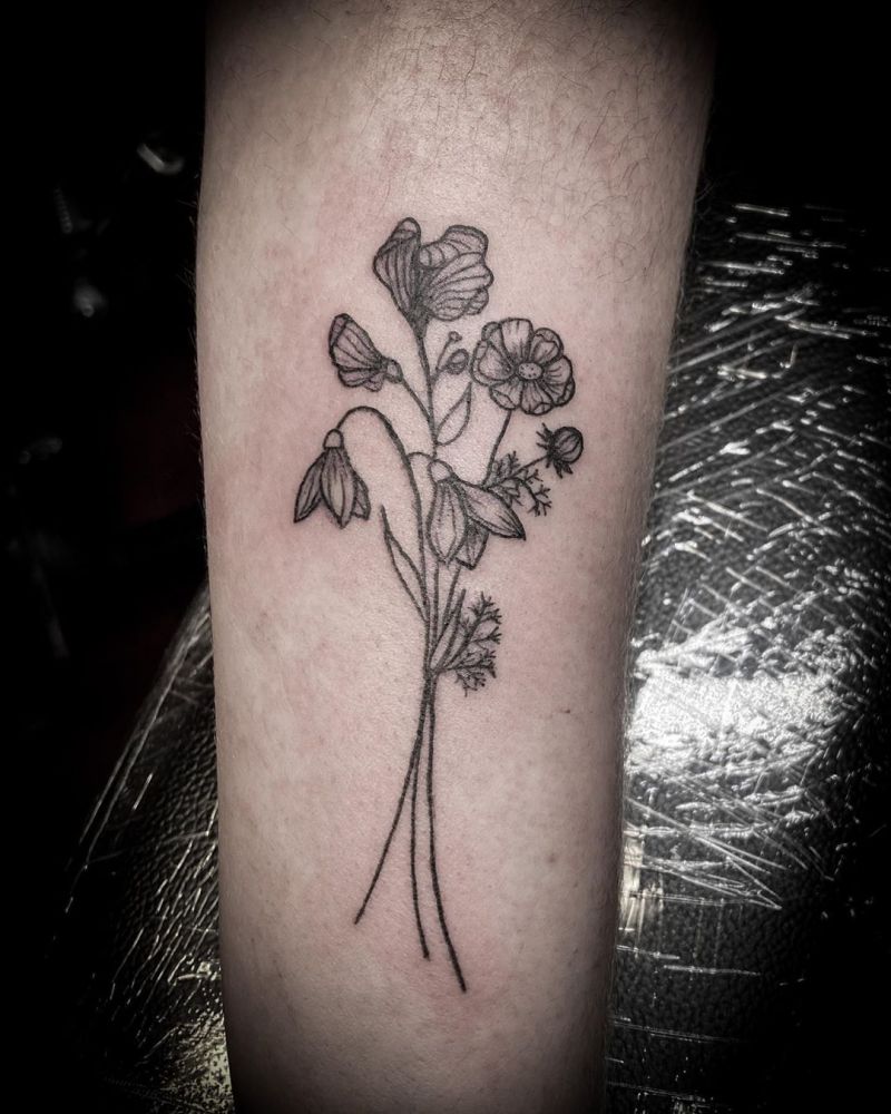 30 Pretty Wildflower Tattoos to Inspire You