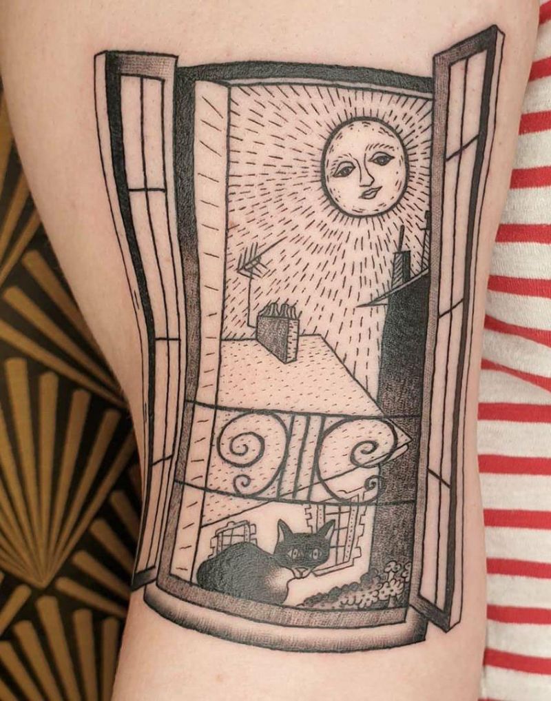 30 Pretty Window Tattoos Improve Your Temperament