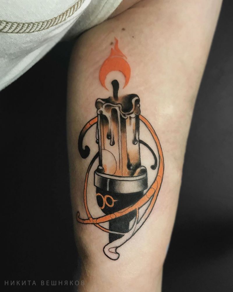 30 Pretty Candle Tattoos You Shouldn't Miss