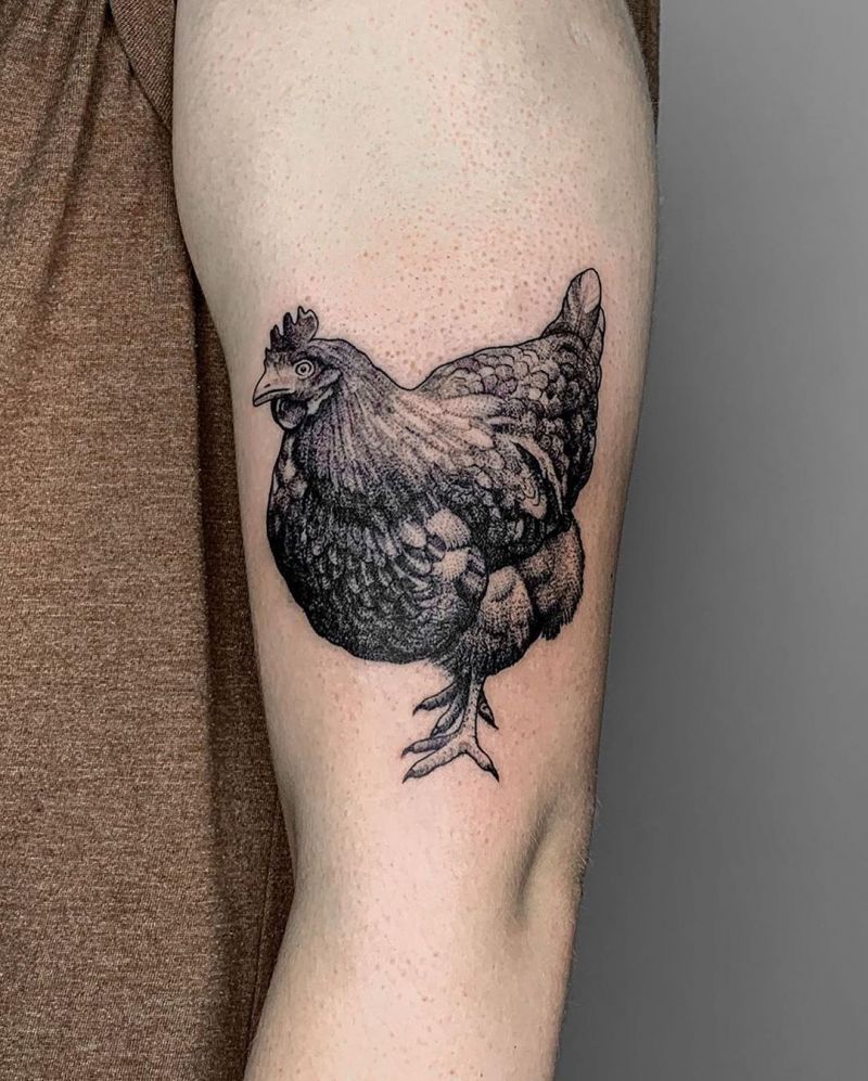 30 Cute Chicken Tattoos to Inspire You