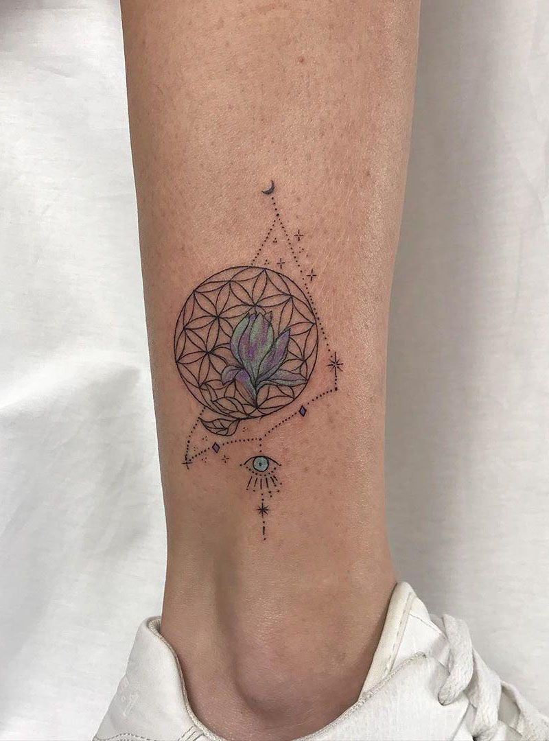 30 Pretty Flower of Life Tattoos Let You Be Kind to Life