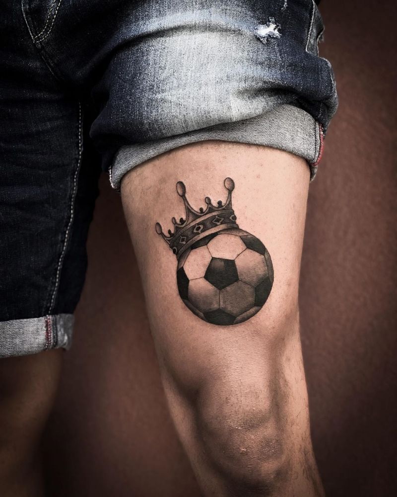 30 Pretty Football Tattoos Inspire You to Win The Game