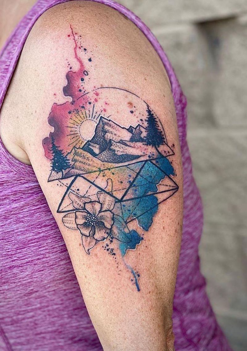 30 Pretty Mountain Tattoos You Will Love