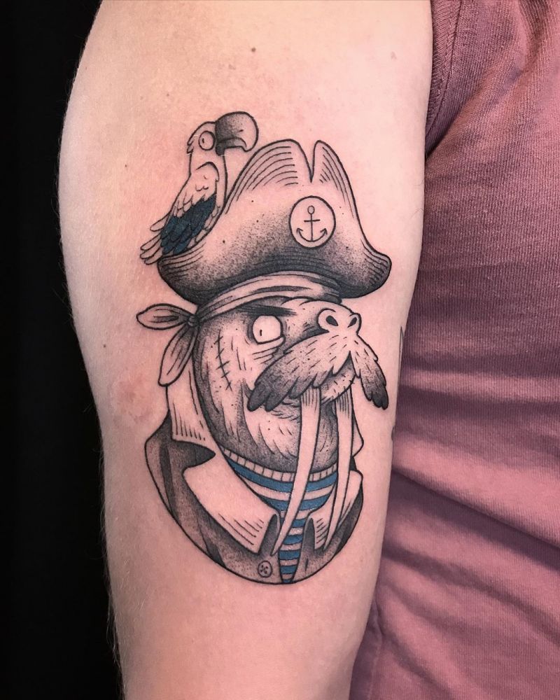 30 Cute Walrus Tattoos to Inspire You