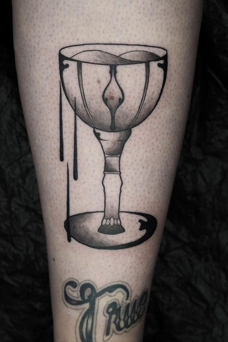 30 Pretty Wine Glass Tattoos Make You Very Attractive