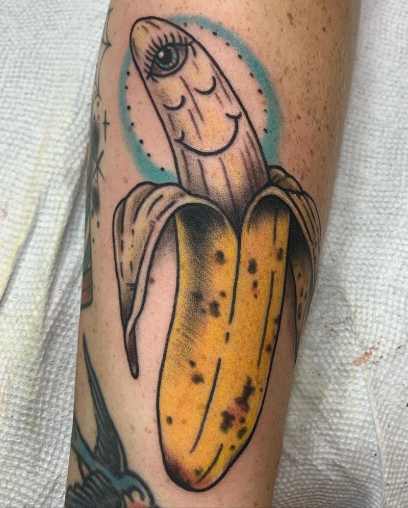 30 Pretty Banana Tattoos You Will Love