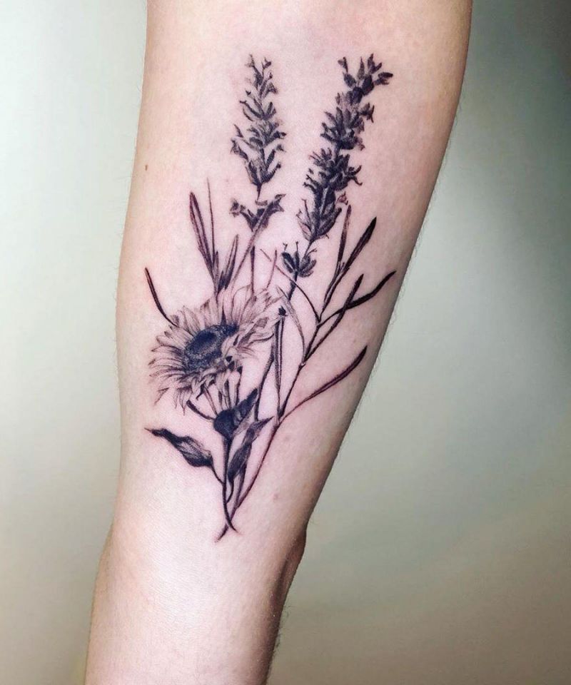 30 Elegant Bouquet Tattoos for Your Inspiration
