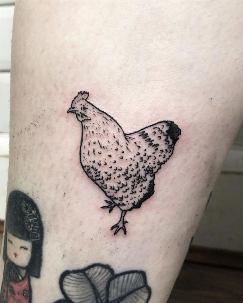 30 Cute Chicken Tattoos to Inspire You