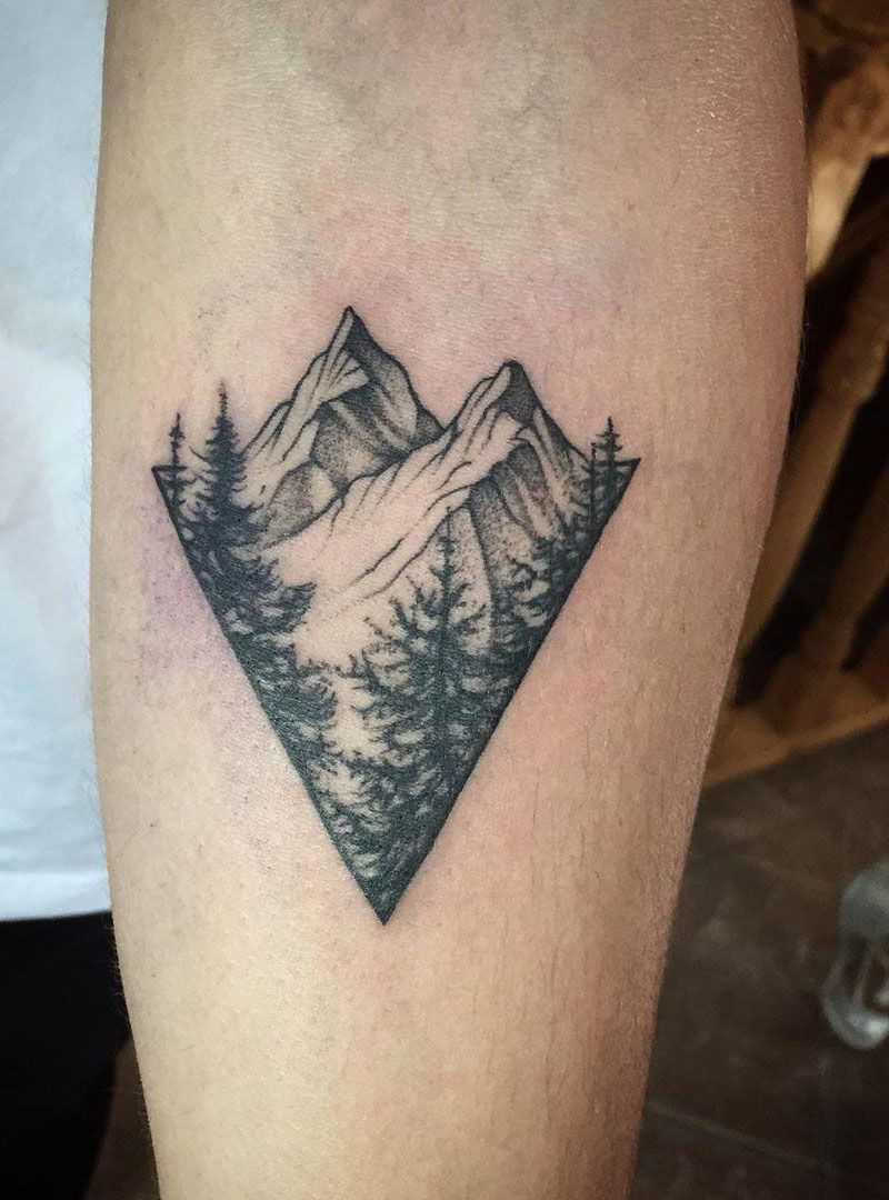 30 Pretty Mountain Tattoos You Will Love