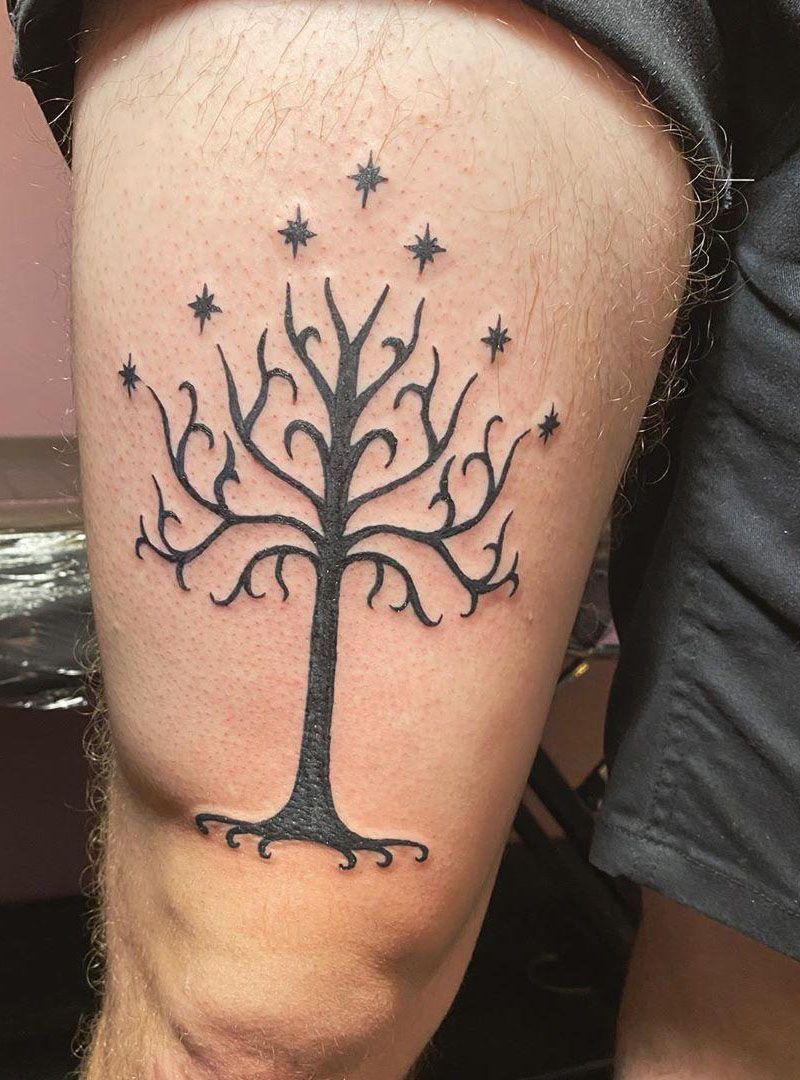 30 Pretty Tree of Gondor Tattoos Enhance Your Personality