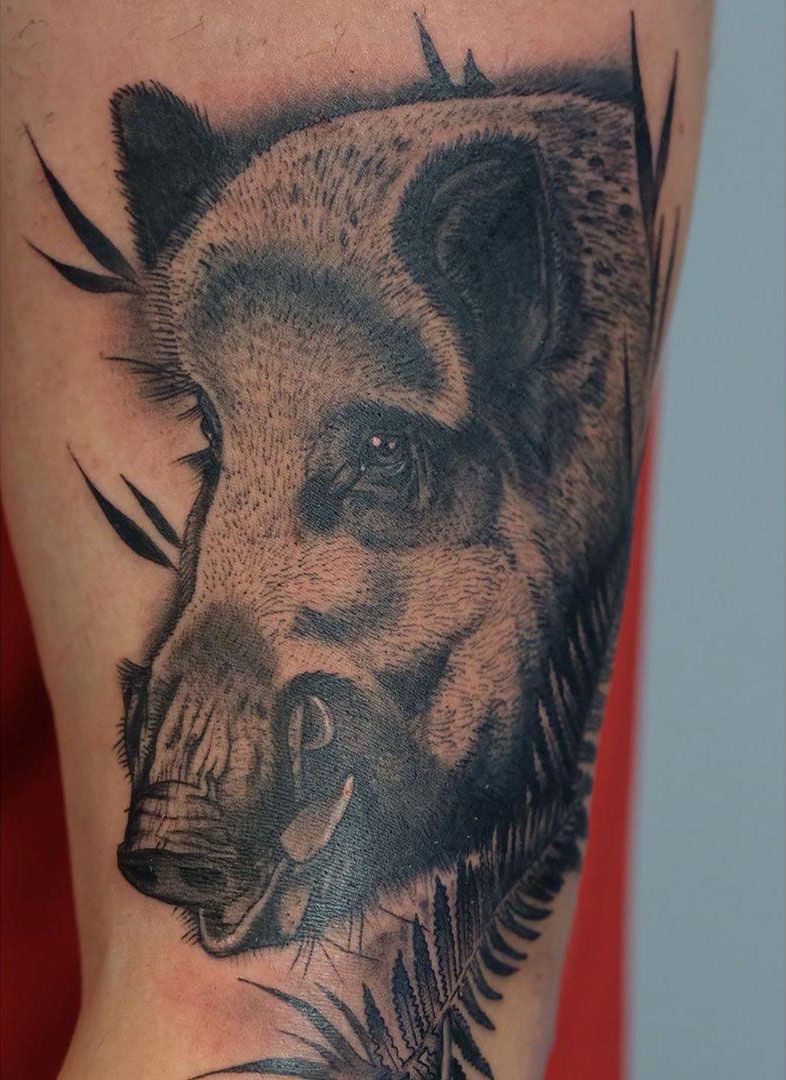 30 Pretty Wild Boar Tattoos You Must Try