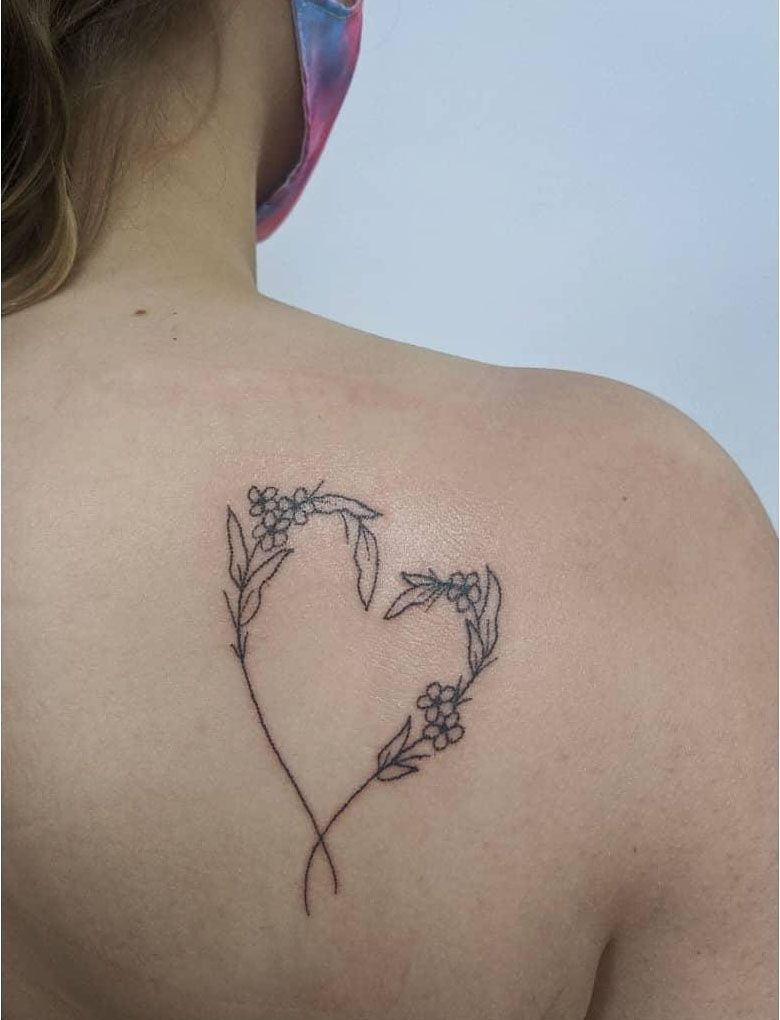 30 Pretty Flower Heart Tattoos You Must Try