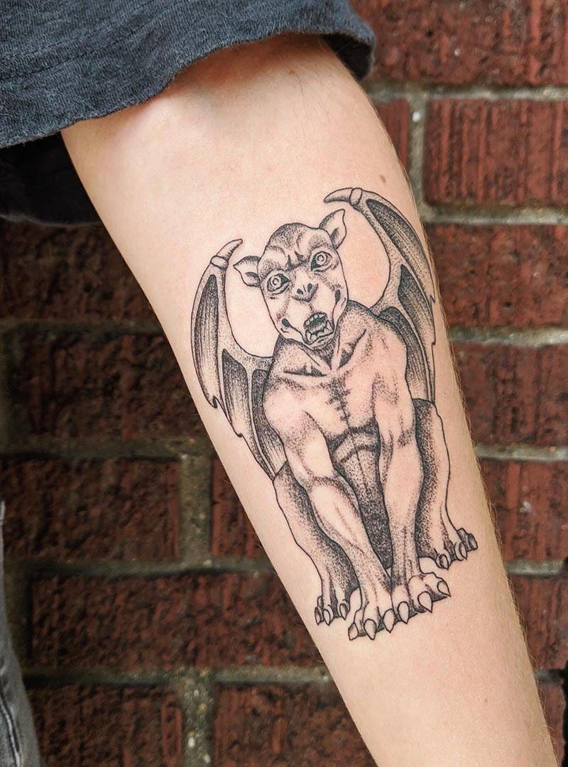 30 Pretty Gargoyle Tattoos for Inspiration