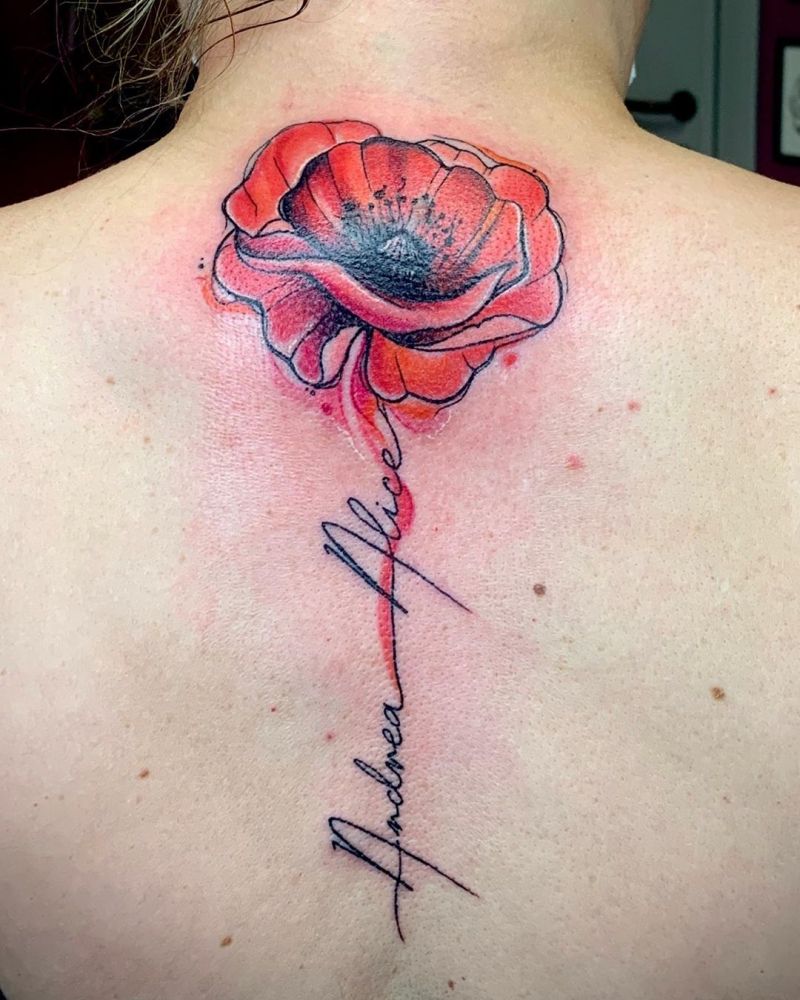 30 Pretty Poppy Tattoos to Inspire You