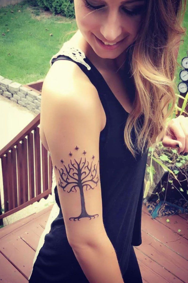 30 Pretty Tree of Gondor Tattoos Enhance Your Personality