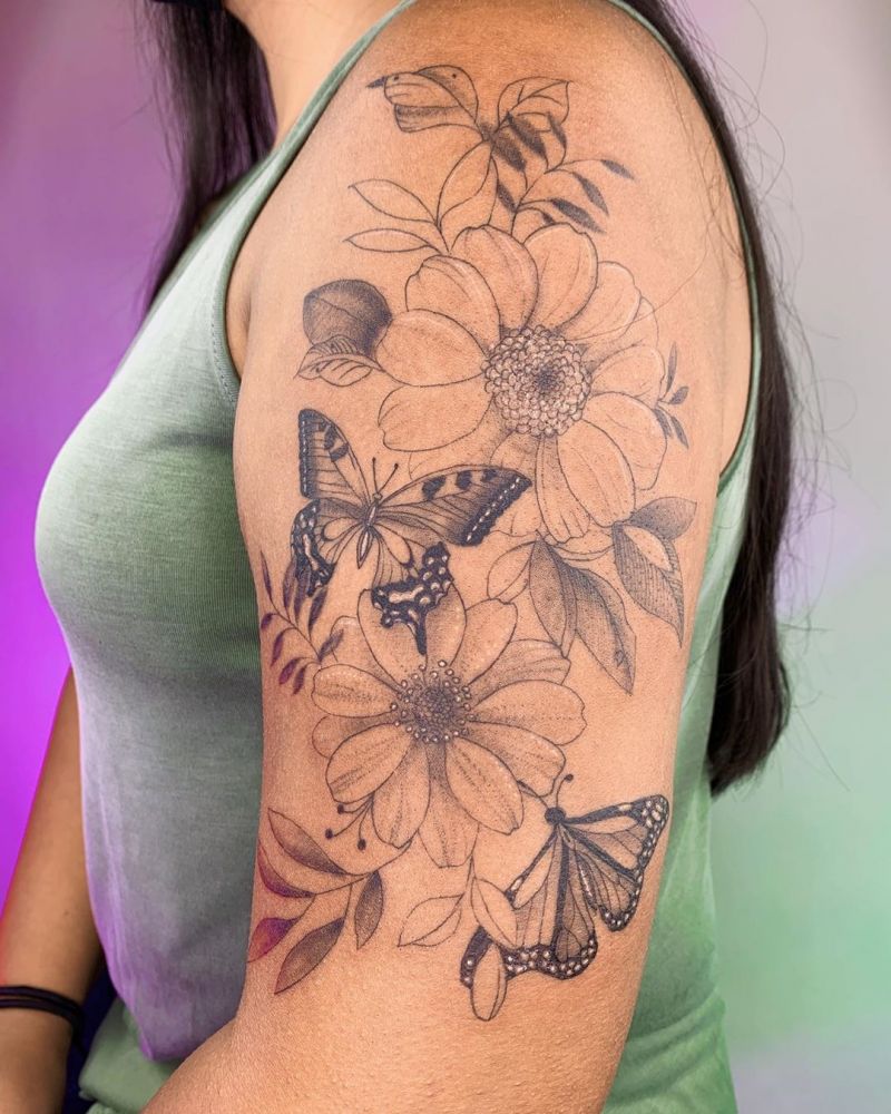 30 Pretty Wildflower Tattoos to Inspire You