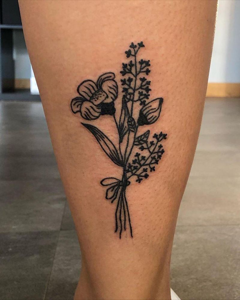 30 Elegant Bouquet Tattoos for Your Inspiration