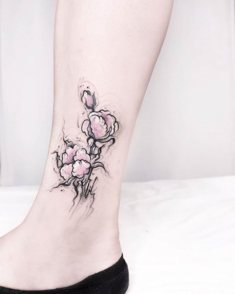 30 Elegant Cotton Tattoos You Will Love