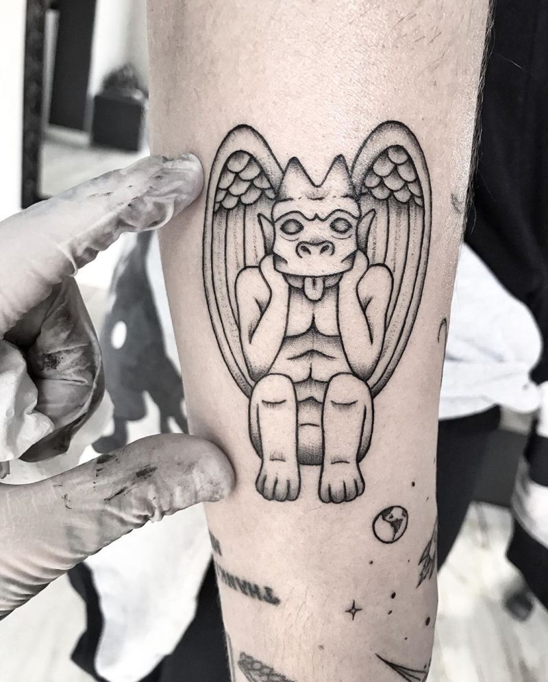 30 Pretty Gargoyle Tattoos for Inspiration
