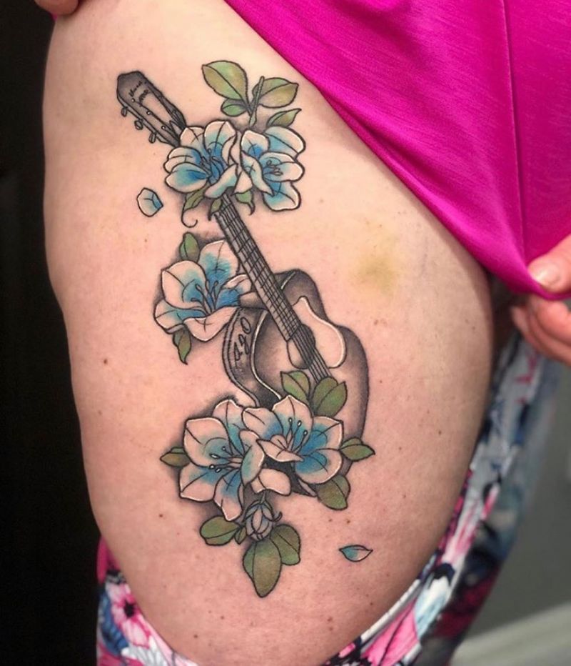 30 Pretty Guitar Tattoos for Your Inspiration