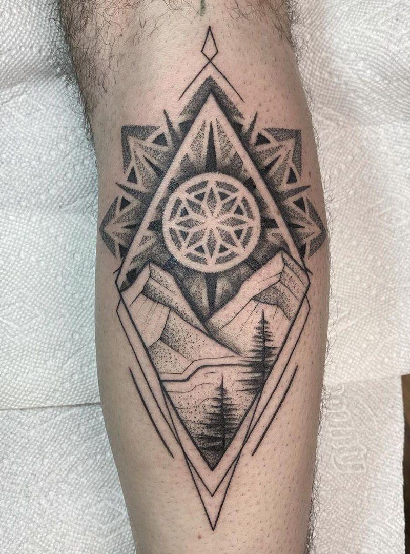 30 Pretty Mountain Tattoos You Will Love