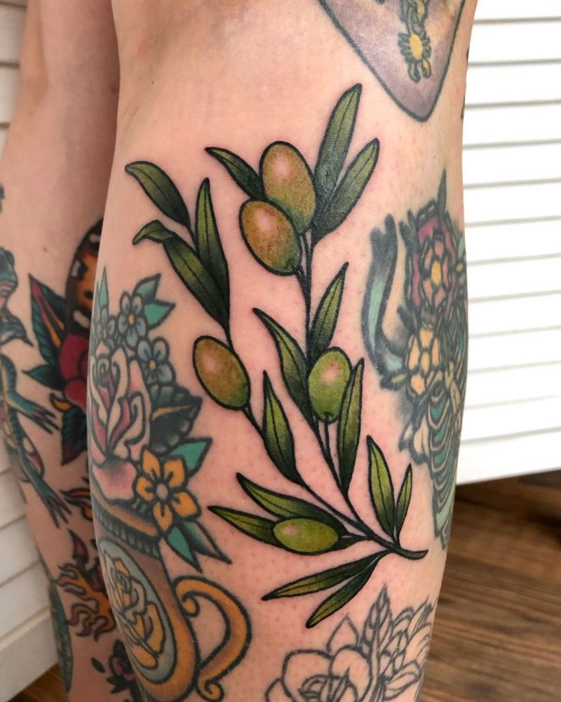 30 Pretty Olive Branch Tattoos You Will Love