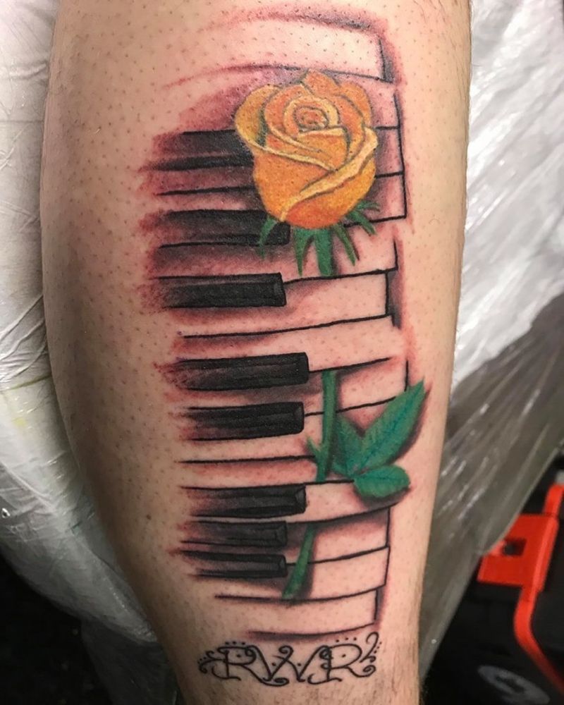 30 Pretty Piano Tattoos You Can't Miss