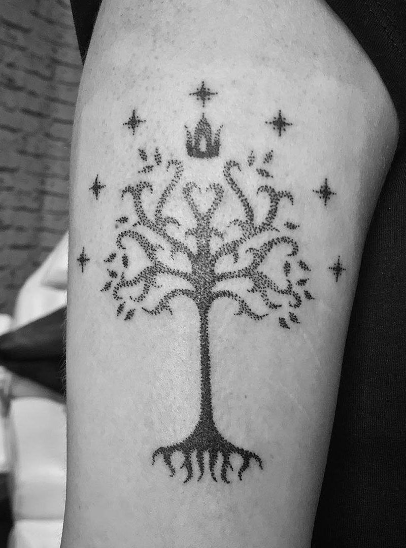 30 Pretty Tree of Gondor Tattoos Enhance Your Personality