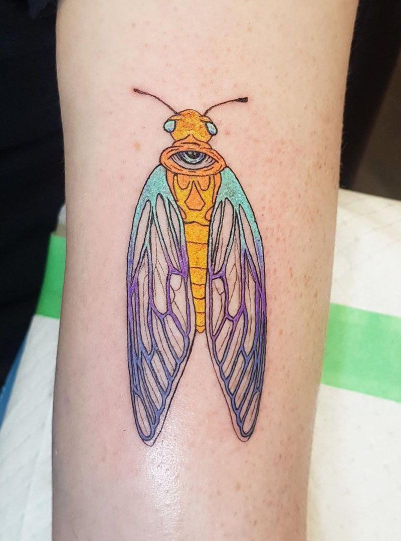 30 Pretty Cicada Tattoos Make You Attractive