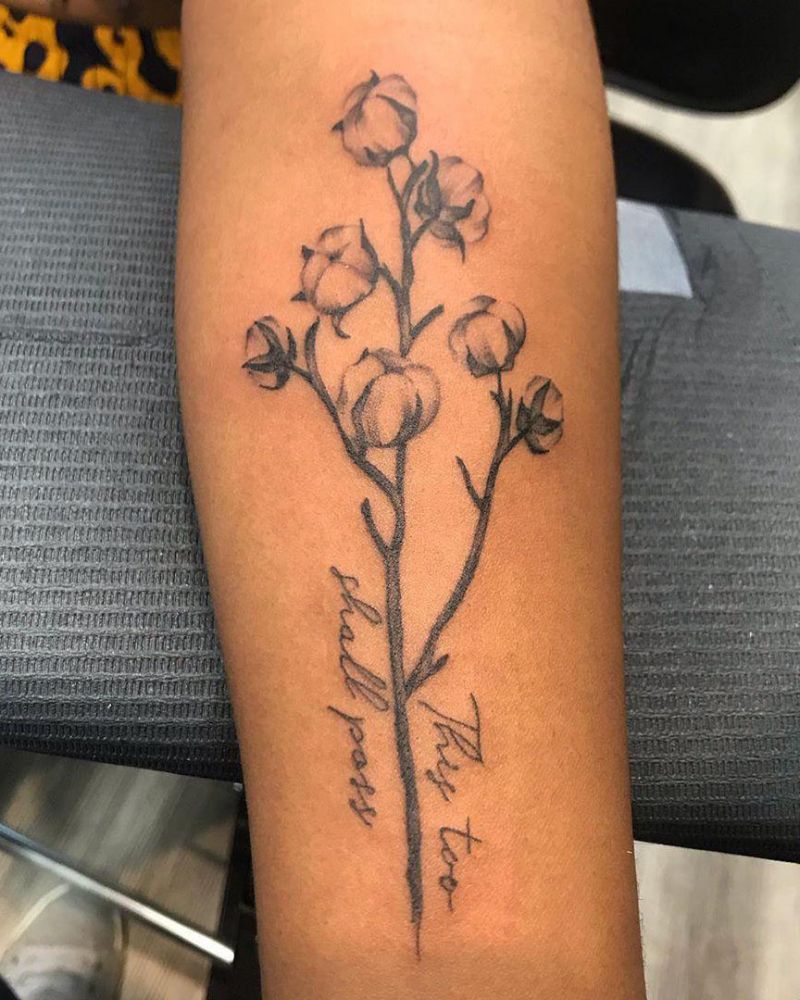 30 Elegant Cotton Tattoos You Will Love