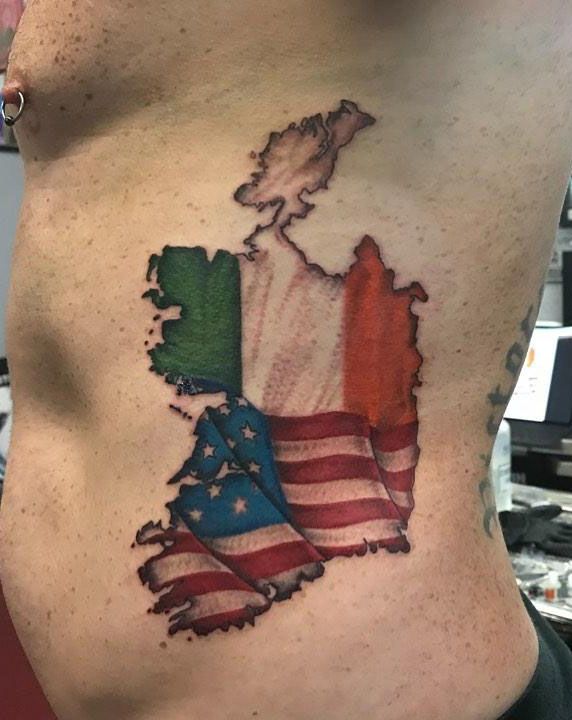 30 Pretty Flag Tattoos Show Your Love for Your Motherland