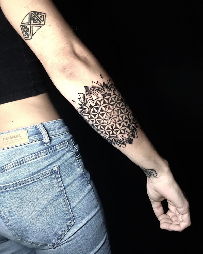 30 Pretty Flower of Life Tattoos Let You Be Kind to Life