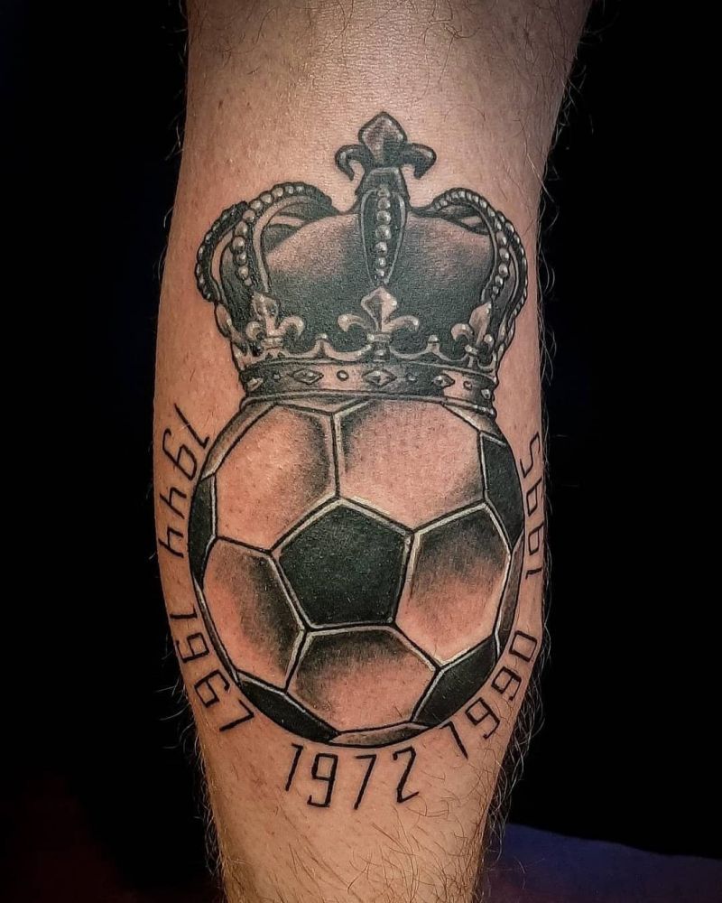 30 Pretty Football Tattoos Inspire You to Win The Game