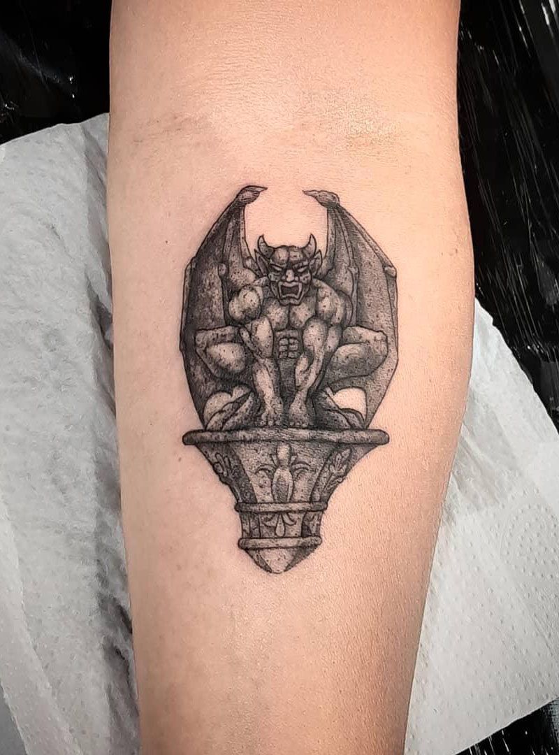 30 Pretty Gargoyle Tattoos for Inspiration