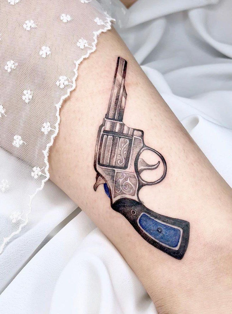 30 Pretty Gun Tattoos Enhance Your Personality
