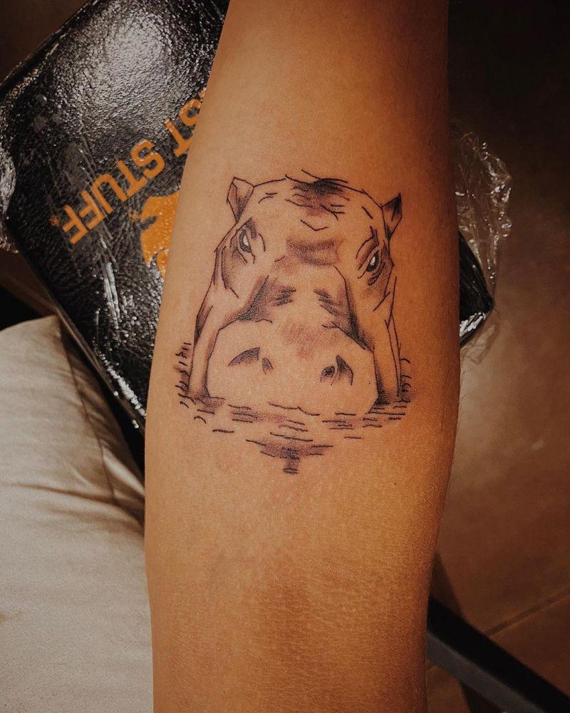 30 Perfect Hippo Tattoos Make You Attractive