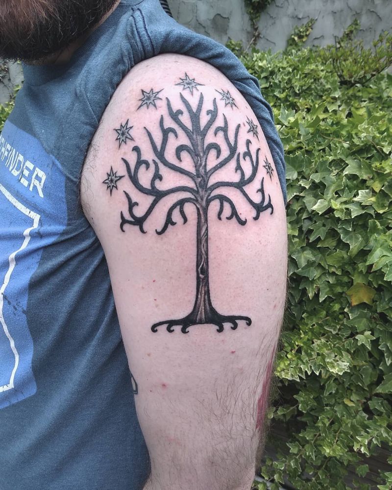 30 Pretty Tree of Gondor Tattoos Enhance Your Personality