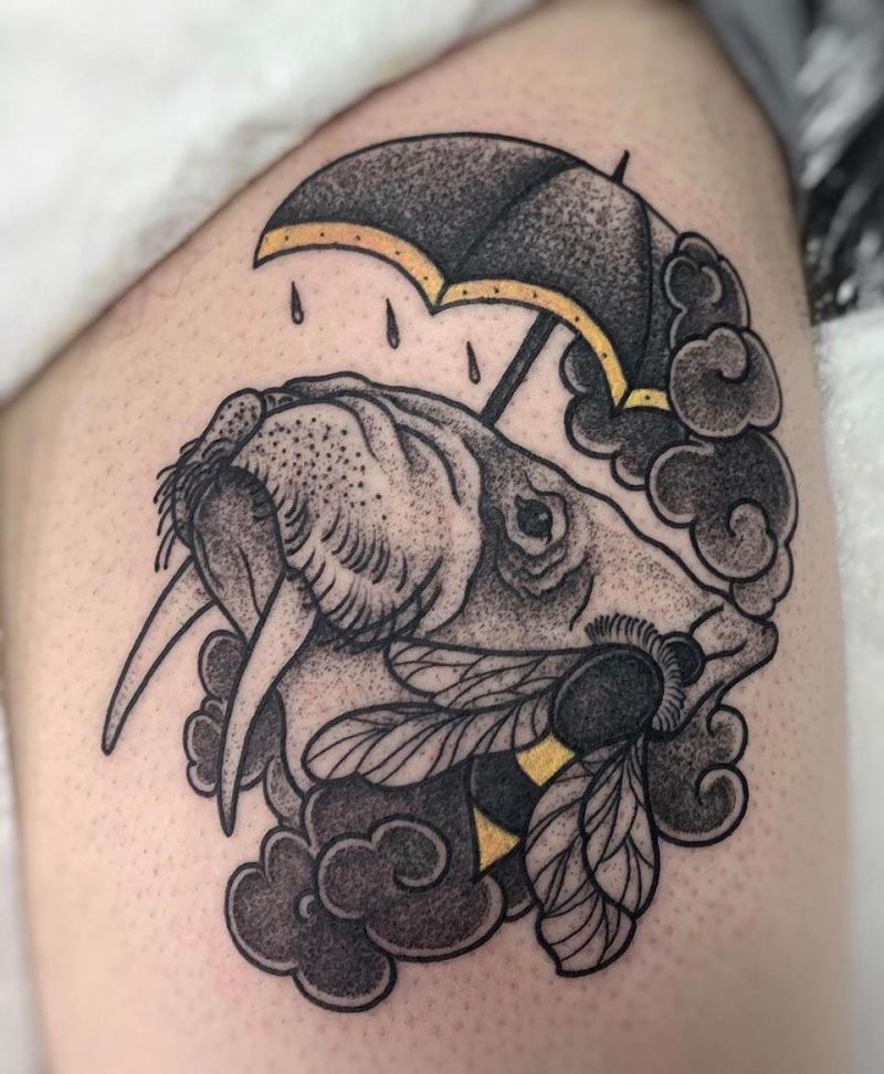 30 Cute Walrus Tattoos to Inspire You