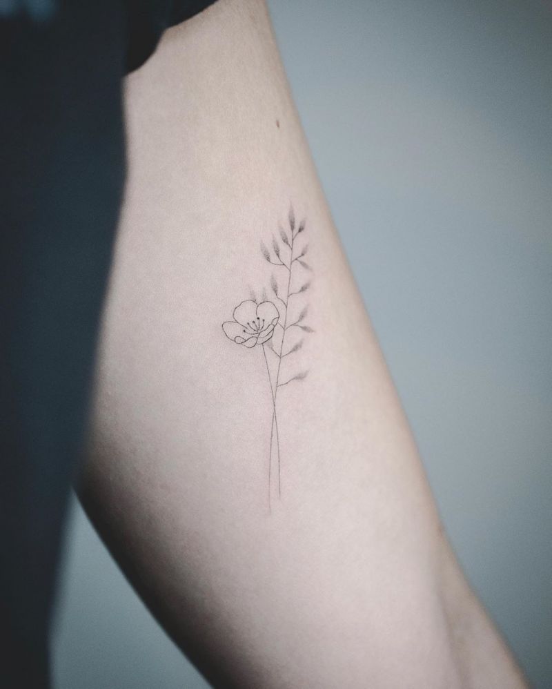 30 Pretty Wildflower Tattoos to Inspire You